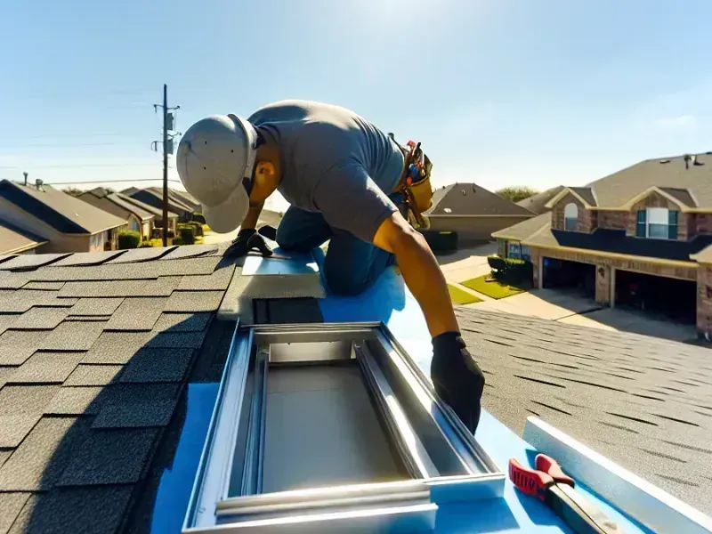 Hero Hero Roofingcontractorworkingonsuburbanh Houston Elite Roofing